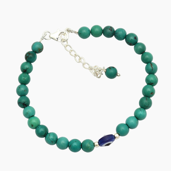Evil eye & Tibetan Turquoise Beads Bracelets