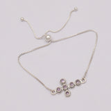 Natural Amethyst Silver Bracelets