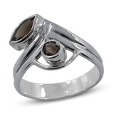Natural Garnet Sterling Silver Ring