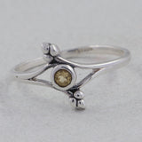 Natural Amethyst Silver Rings