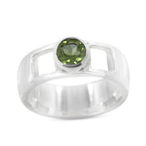 Rainbow Moonstone Silver Ring