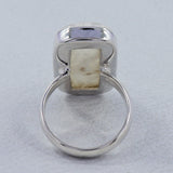 925 Sterling Silver Scolecite Ring