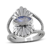 925 Sterling Silver Larimar Ring