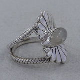 925 Sterling Silver Larimar Ring