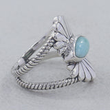 925 Sterling Silver Larimar Ring