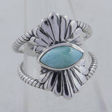 925 Sterling Silver Larimar Ring