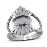 925 Sterling Silver Larimar Ring