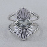 925 Sterling Silver Larimar Ring