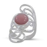 Rainbow Moonstone Designer Silver Rings