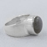 Natural Malachite Silver Rings