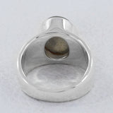 Natural Malachite Silver Rings