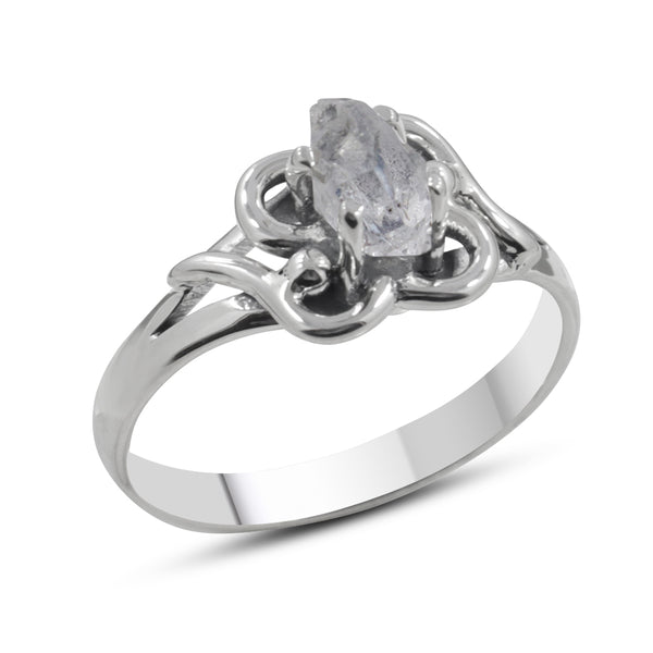 925 Sterling Silver Herkimer Quartz Ring