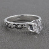 925 Sterling Silver Herkimer Quartz Ring