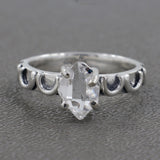 925 Sterling Silver Herkimer Quartz Rings