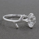 925 Sterling Silver Herkimer Quartz Ring