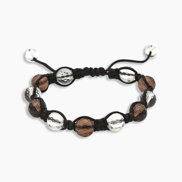 Natural Smoky Quartz & crystal Beads Bracelets