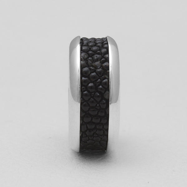 Stingray leather Silver Band rings