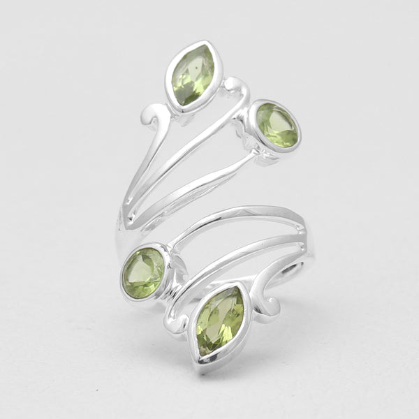 925 Sterling Silver Peridot Rings
