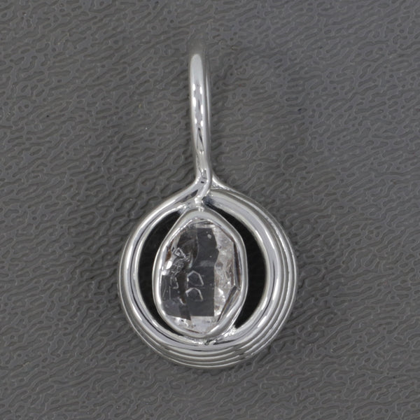 925 Sterling Silver Herkimer Quartz Pendant
