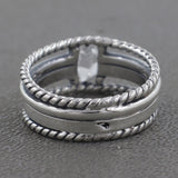Herkimer Quartz Band Rings