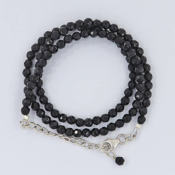 Black Spinel Beads Necklace Natural Spinel Gemstone