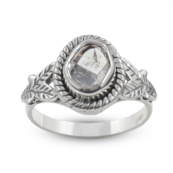 Herkimer quartz Silver Rings