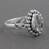 925 Sterling Silver Herkimer Quartz Ring