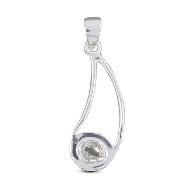 925 Silver Herkimer Quartz Pendant