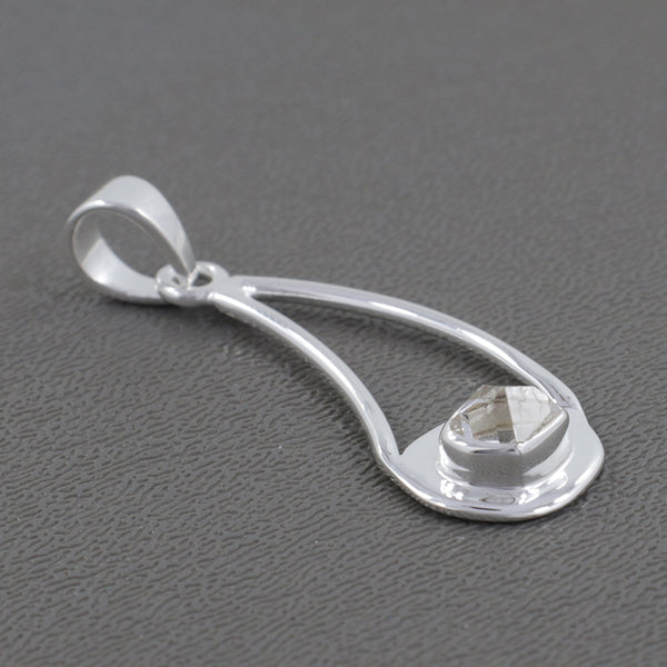 925 Silver Herkimer Quartz Pendant
