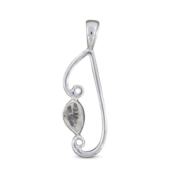 925 Silver Herkimer Quartz Pendant