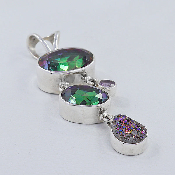 Mystic Quartz Silver Pendants