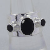 Smoky Quartz Adjustable Silver Ring