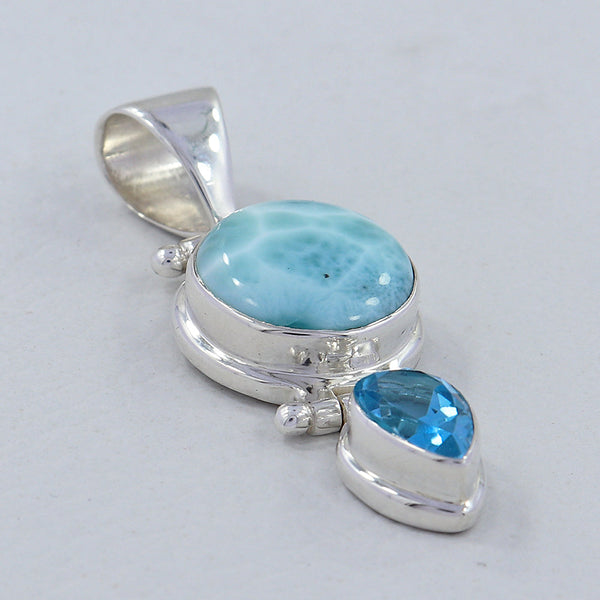 925 Sterling Silver Larimar Pendants
