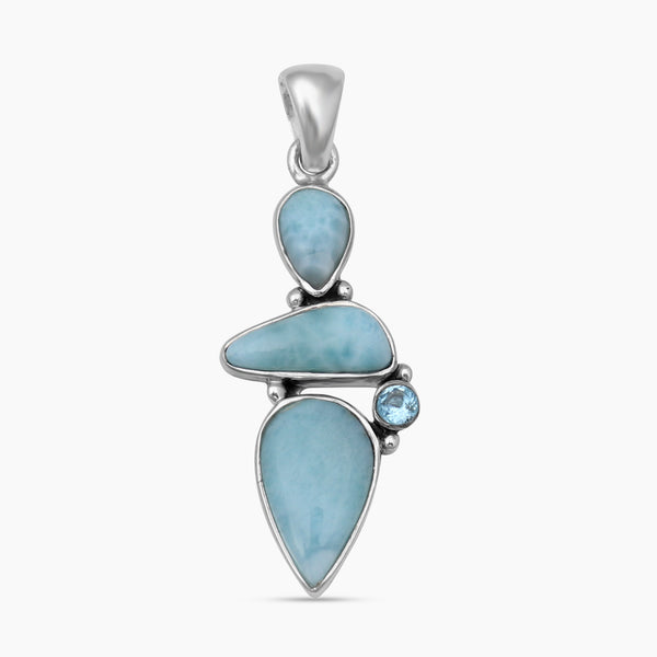 Larimar Silver Pendants