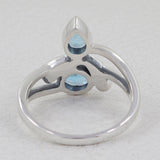 925 Sterling Silver Blue Topaz Rings