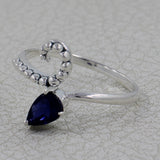 925 Sterling Silver Blue Topaz Ring