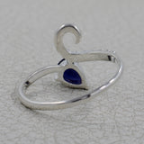 925 Sterling Silver Blue Topaz Ring