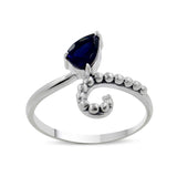 925 Sterling Silver Blue Topaz Ring