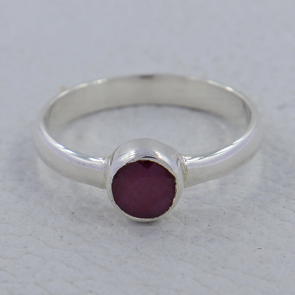 925 Sterling Silver Ruby Rings