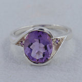 925 Sterling Silver Amethyst Ring