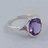 925 Sterling Silver Amethyst Ring