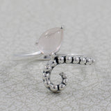 925 Sterling Silver Blue Topaz Ring
