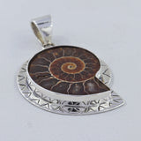 Fossil Ammonite Silver Pendants