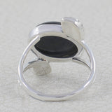 Natural Blue Chalcedony 925 Sterling Silver Ring