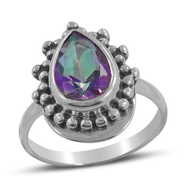 925 Sterling Silver Mystic Quartz Rings