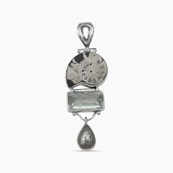 Ammonite Silver Pendants