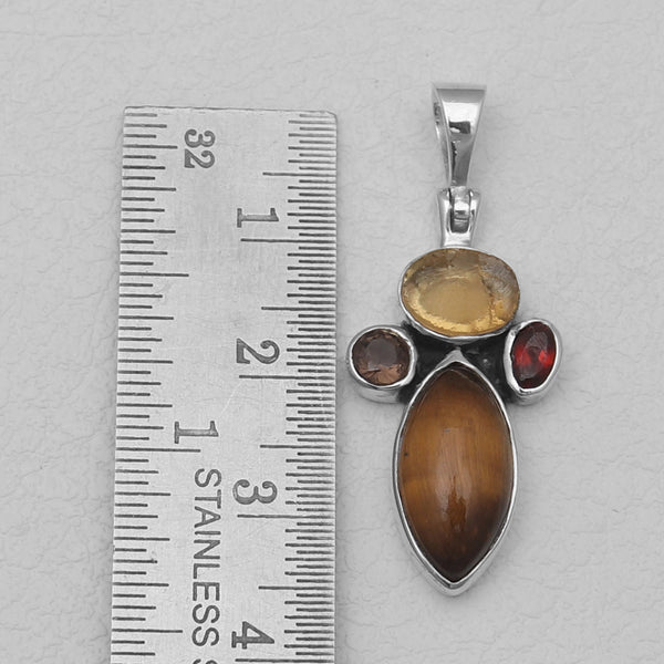 Tiger Eye Silver Pendants