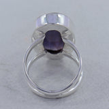925 Silver Iolite Sunstone Ring
