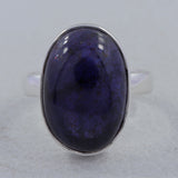 Blue Sparkle Iolite Sunstone Silver Ring