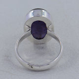 Blue Sparkle Iolite Sunstone Silver Ring